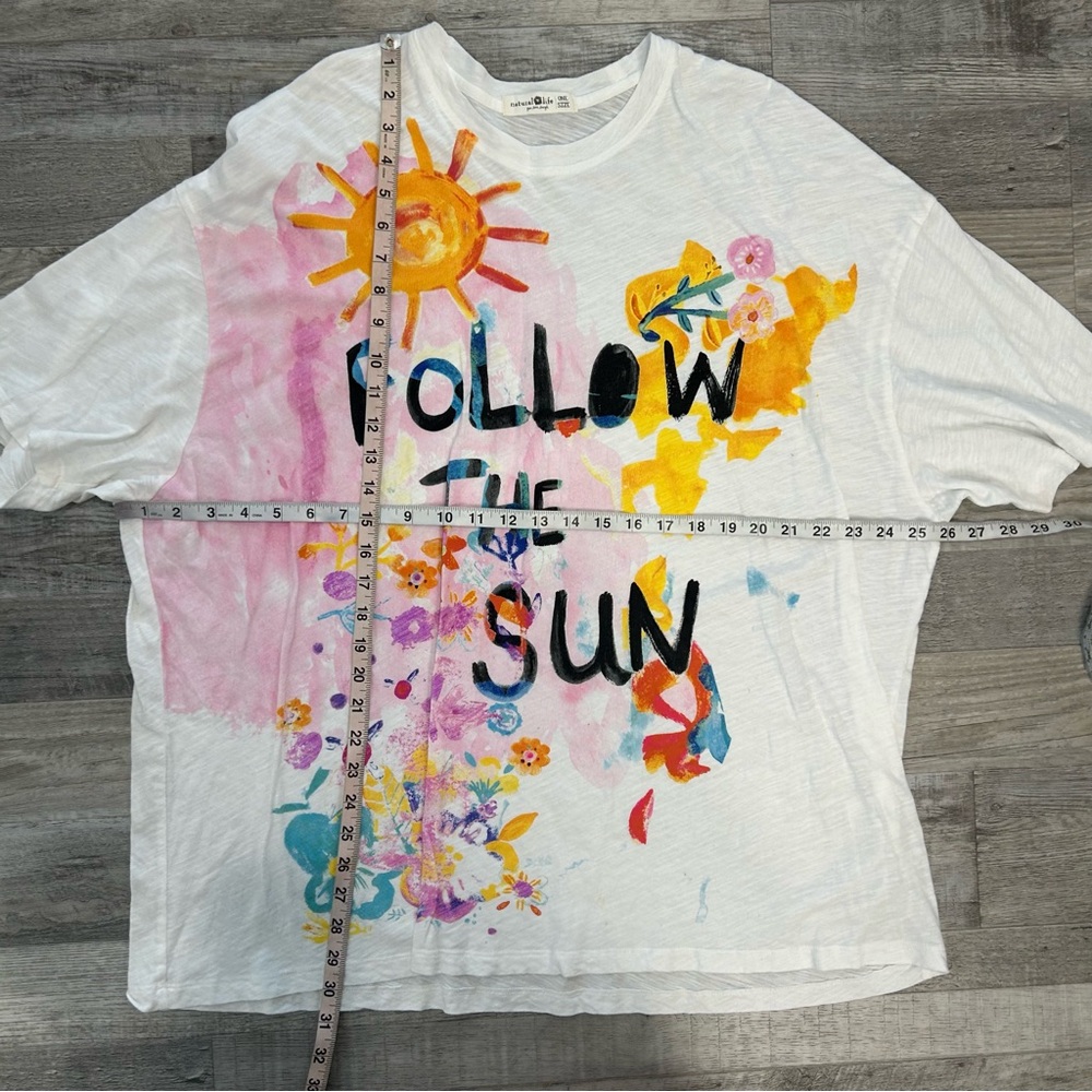 Natural Life Oversized White Follow The Sun Top Coverup One Size Fits Most L16 - Picture 5 of 6